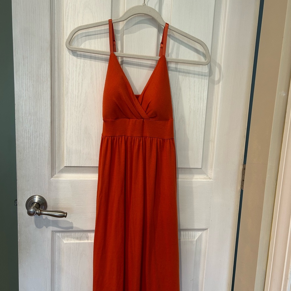 Elegant Orange Summer Dress